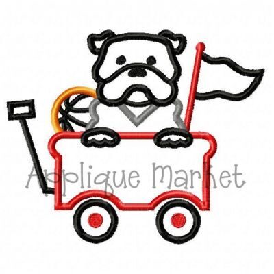 Bulldog Basketballl Wagon