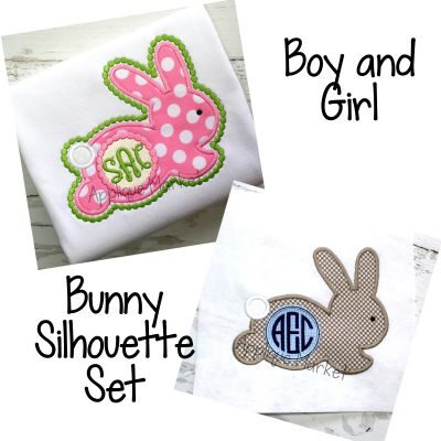 Bunny Silhouette Boy & Girl Set