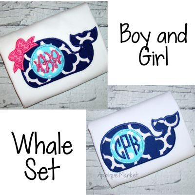 Whale Boy And Girl Set