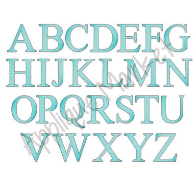 serif sketch fill alphabet