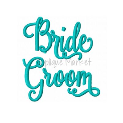 bride groom embroidery