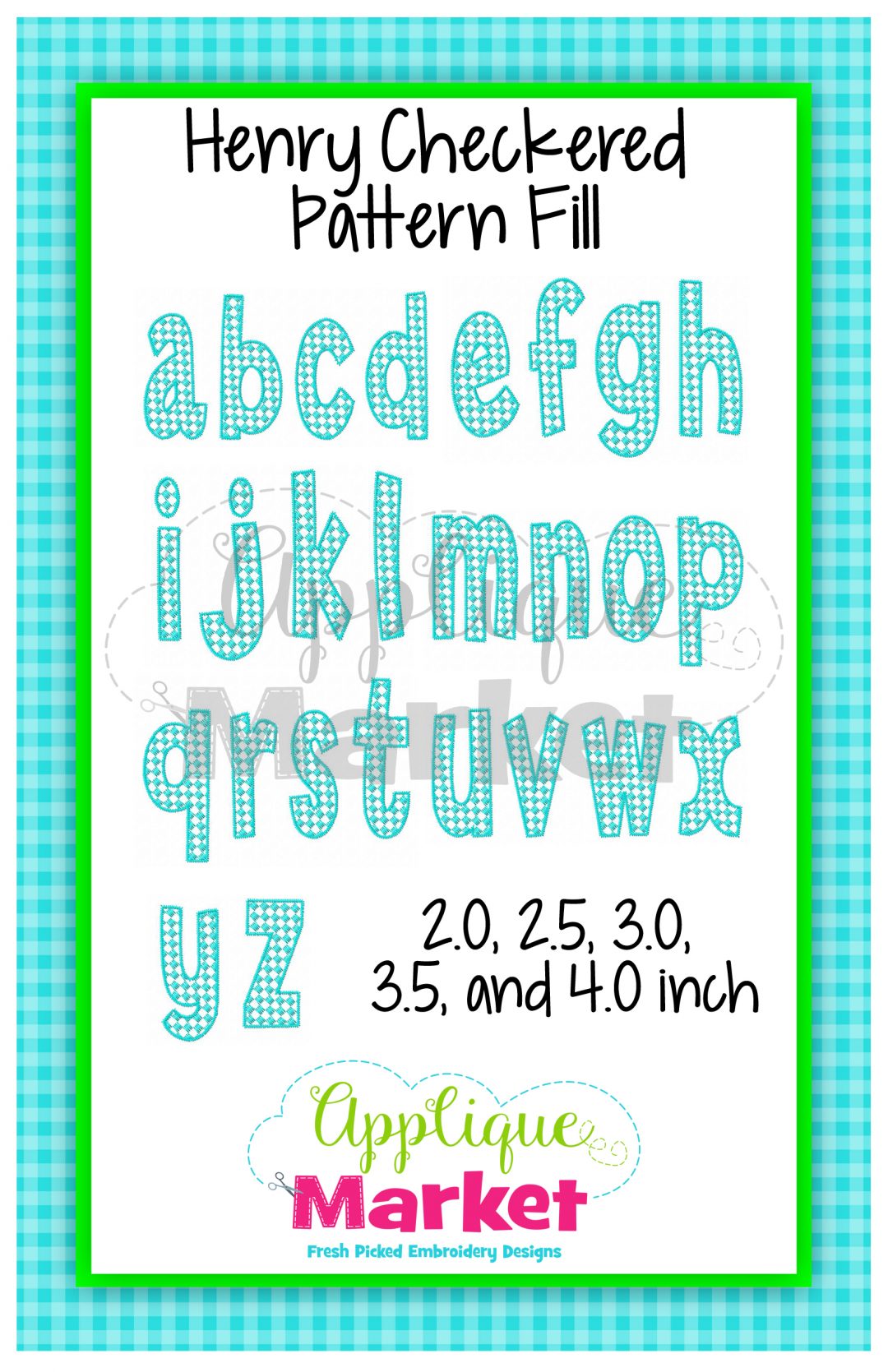 Henry Checkered Pattern Fill Alphabet