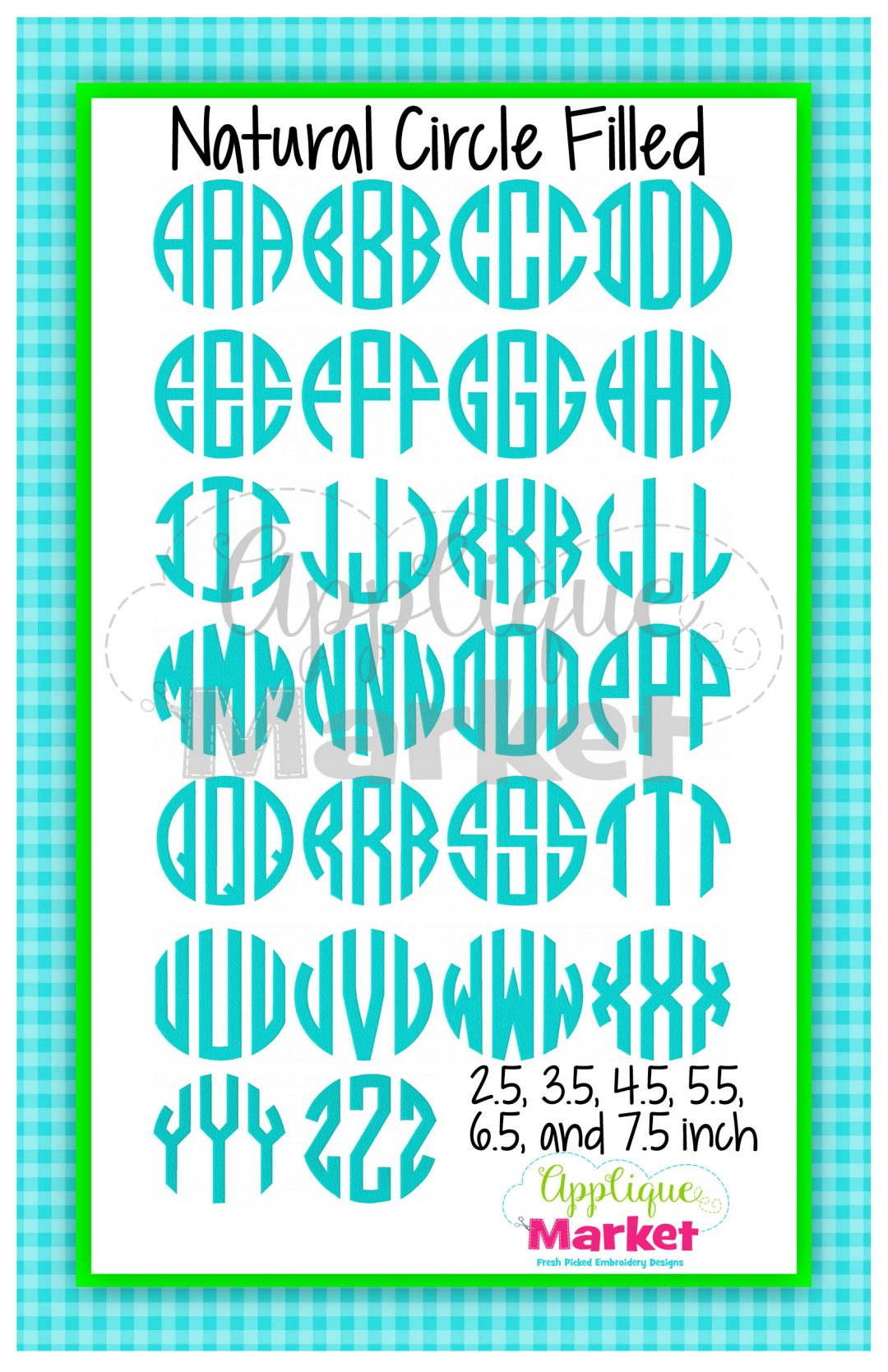 Natural Circle Monogram Filled