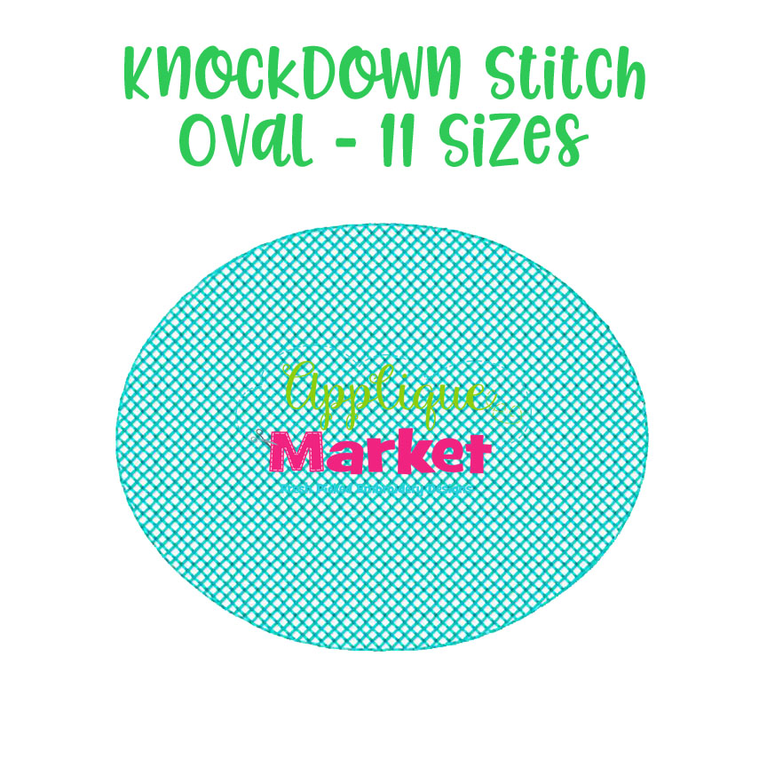 knockdown stitch oval