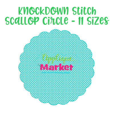 knockdown stitch scallop circle