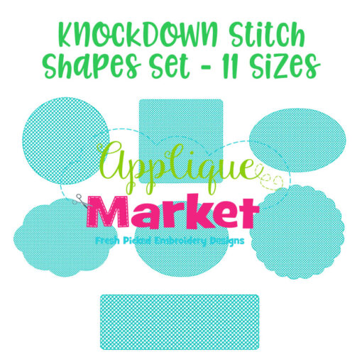 knockdown stitch shapes set