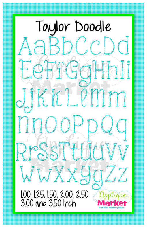 App Market Font Printable Taylor Doodle Alphabet