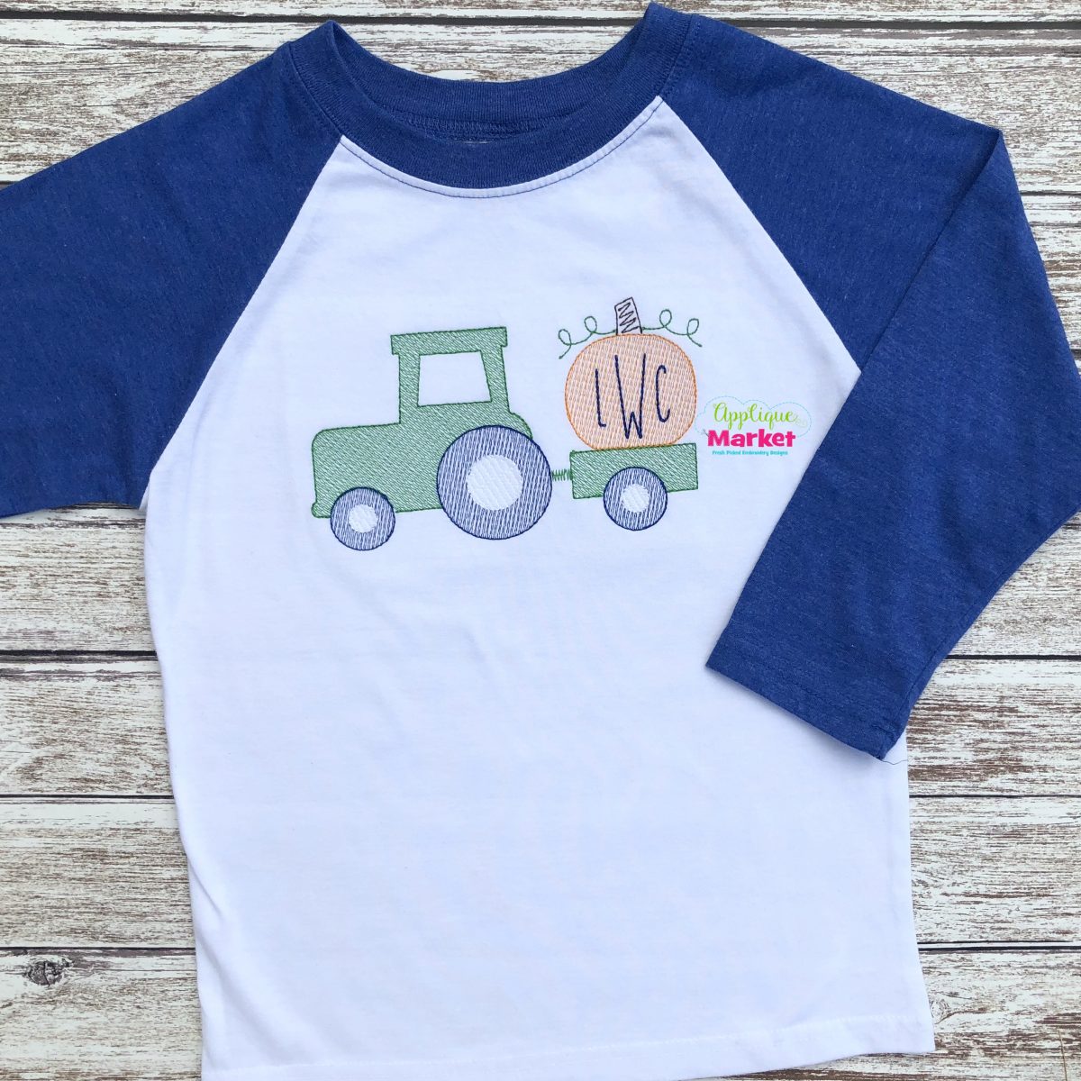 Tractor Sketch Personalized Fall Shirt Boys Fall Truck Tractor Shirt Pumpkin Shirt