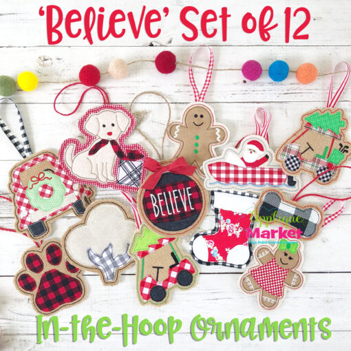 Believe Set ITH Ornaments