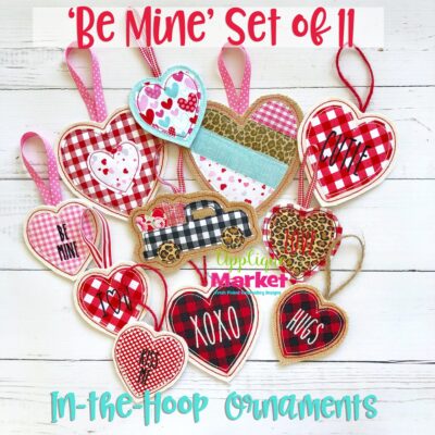 In the Hoop Ornaments Be Mine Valentine Set