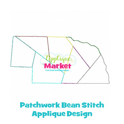 Nebraska Patchwork Applique Design