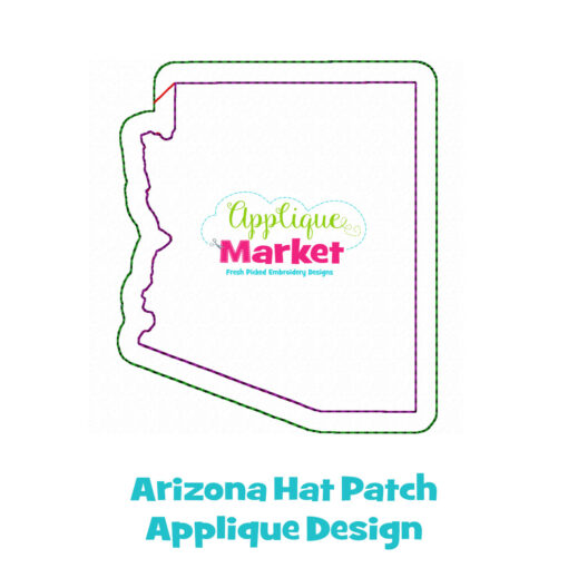 Arizona Hat Patch Applique Design