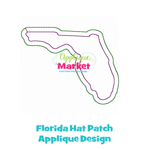 Florida Hat Patch Applique Design