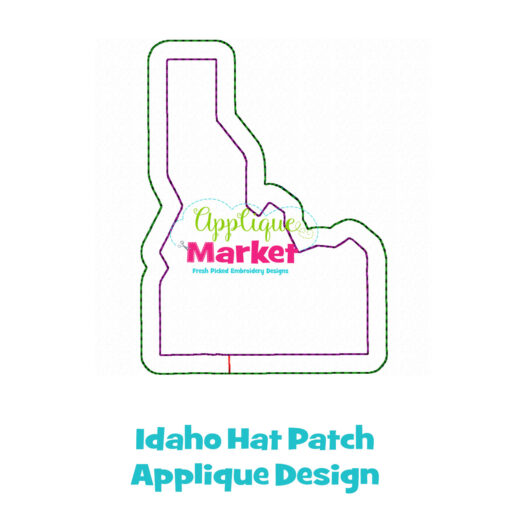 Idaho Hat Patch Applique Design