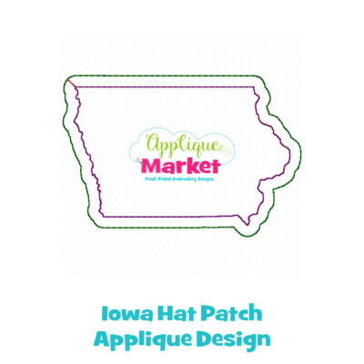 Iowa Hat Patch Applique Design