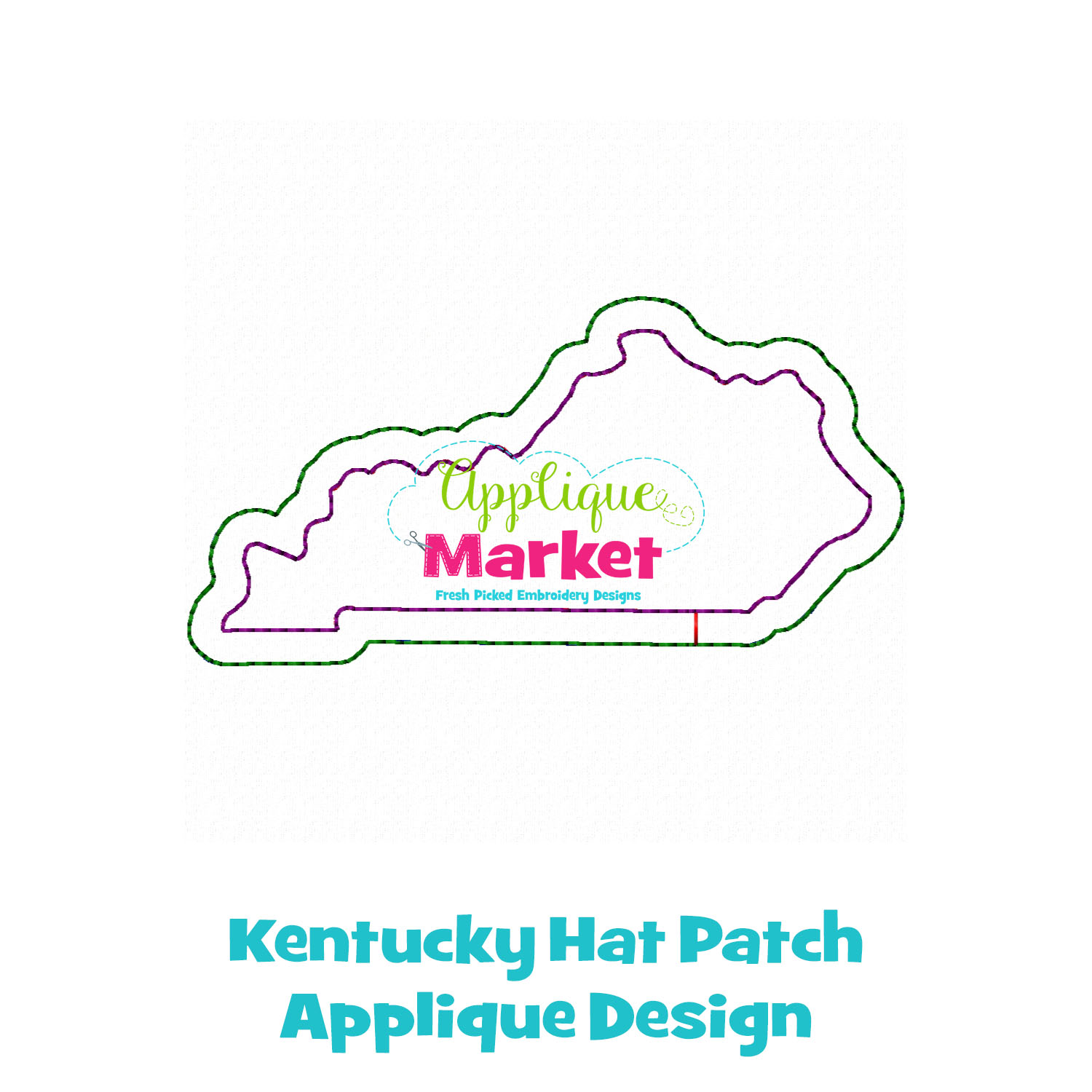 Kentucky Hat Patch Applique Design