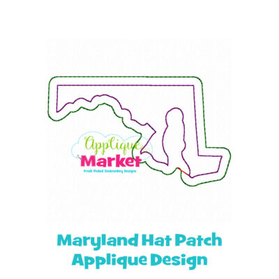 Maryland Hat Patch Applique Design
