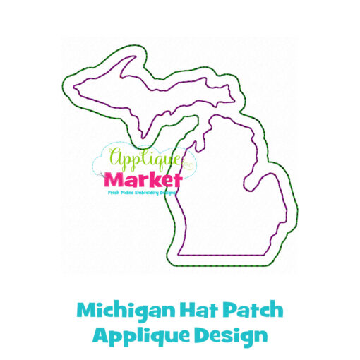 Michigan Hat Patch Applique Design