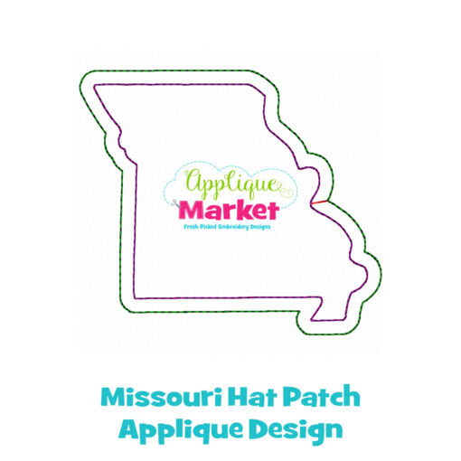 Missouri Hat Patch Applique Design