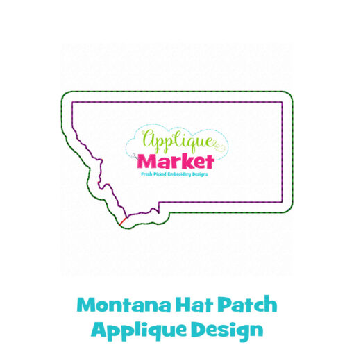 Montana Hat Patch Applique Design