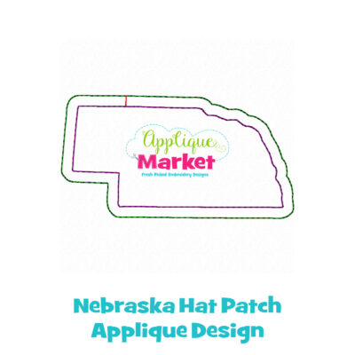 Nebraska Hat Patch Applique Design