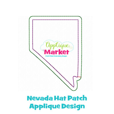 Nevada Hat Patch Applique Design