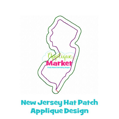 New Jersey Hat Patch Applique Design