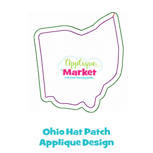 Ohio Hat Patch Applique Design
