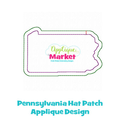 Pennsylvania Hat Patch Applique Design