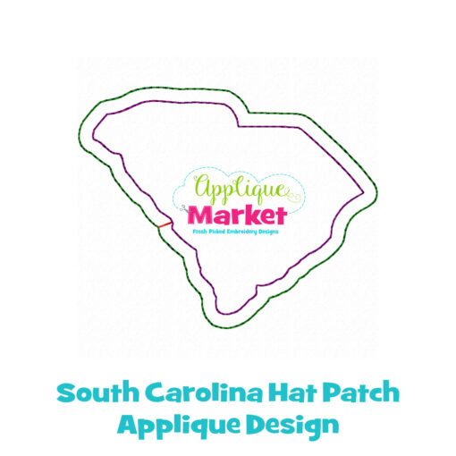 South Carolina Hat Patch Applique Design