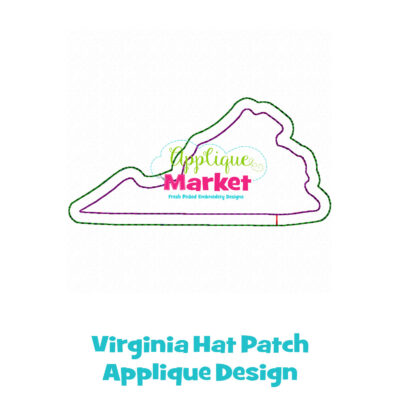 Virginia Hat Patch Applique Design
