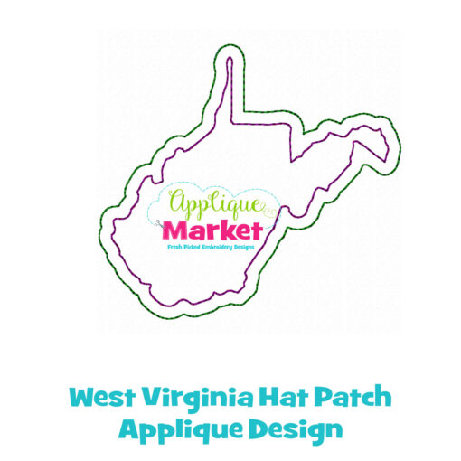 West Virginia Hat Patch Applique Design