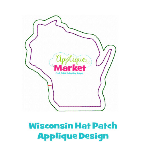 Wisconsin Hat Patch Applique Design