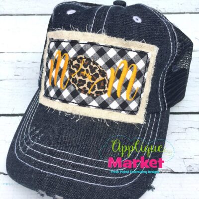 Football Mom Hat Patch Applique