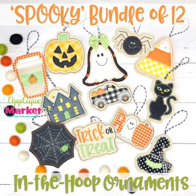 Spooky Bundle of 12 Halloween Ornaments