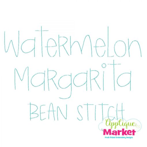 Watermelon Margarita Bean Stitch Font
