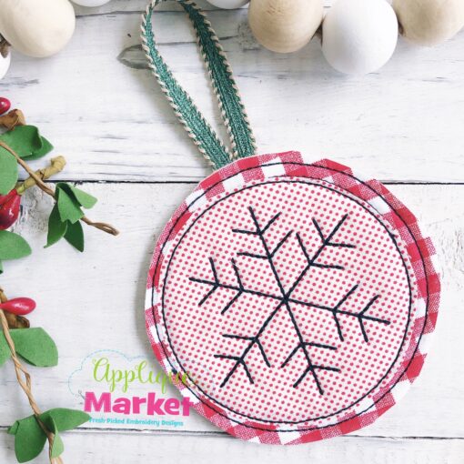 Snowflake Applique In the Hoop Ornament