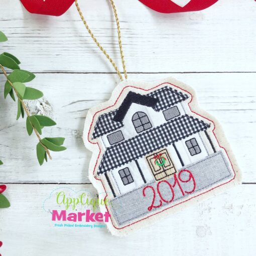 AppMrkt Two Story House ITH Ornament