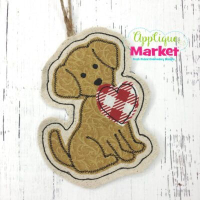 In the Hoop Valentine Puppy Heart Ornament