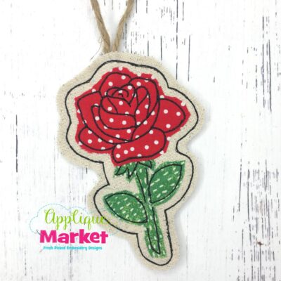 In the Hoop Valentine Rose Ornament