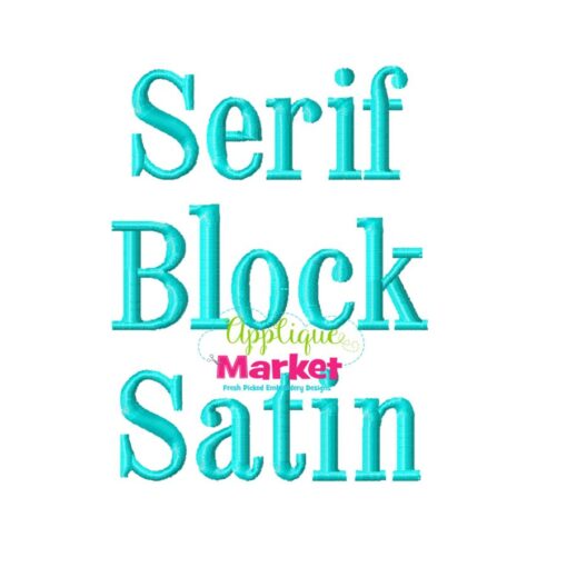 Serif Block Satin Font