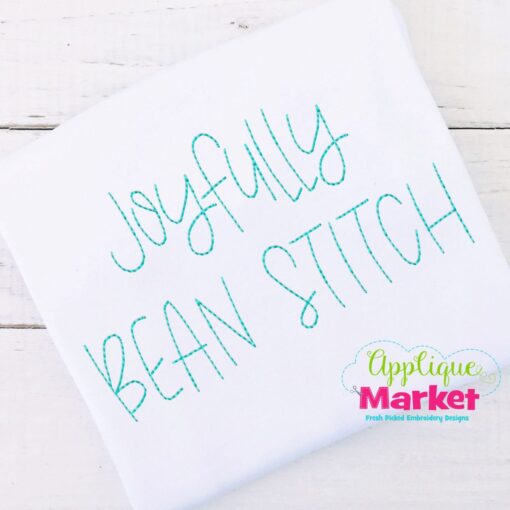 Joyfully Bean Stitch Embroidery Font