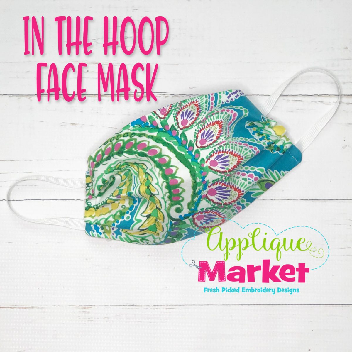 Face Mask ITH Sakura Embroidery Design Cherry blossom Face Mask ITH Embroidery Design Spring In The Hoop Face Mask Embroidery Design