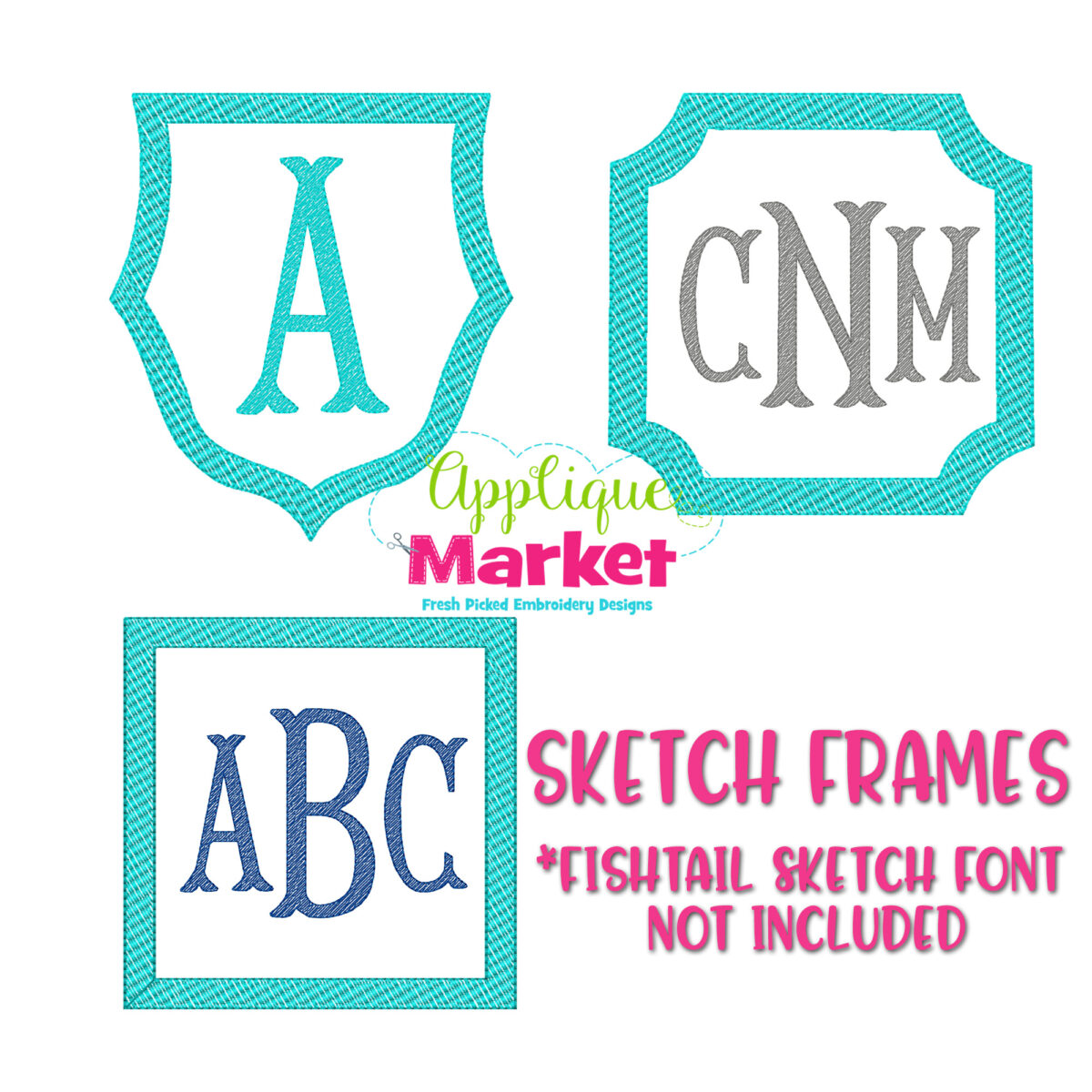 Embroidery Sketch Frames Samples 2