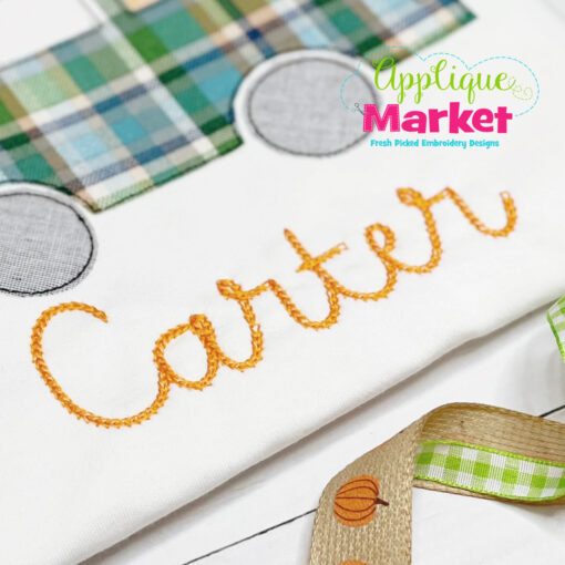 Cursive Chain Stitch Font
