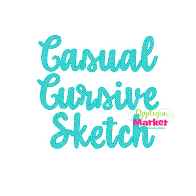Casual Cursive Sketch Embroidery Font